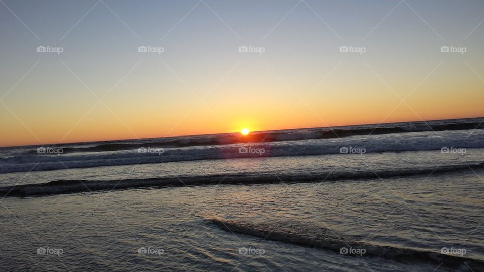 calm sunset on the coast