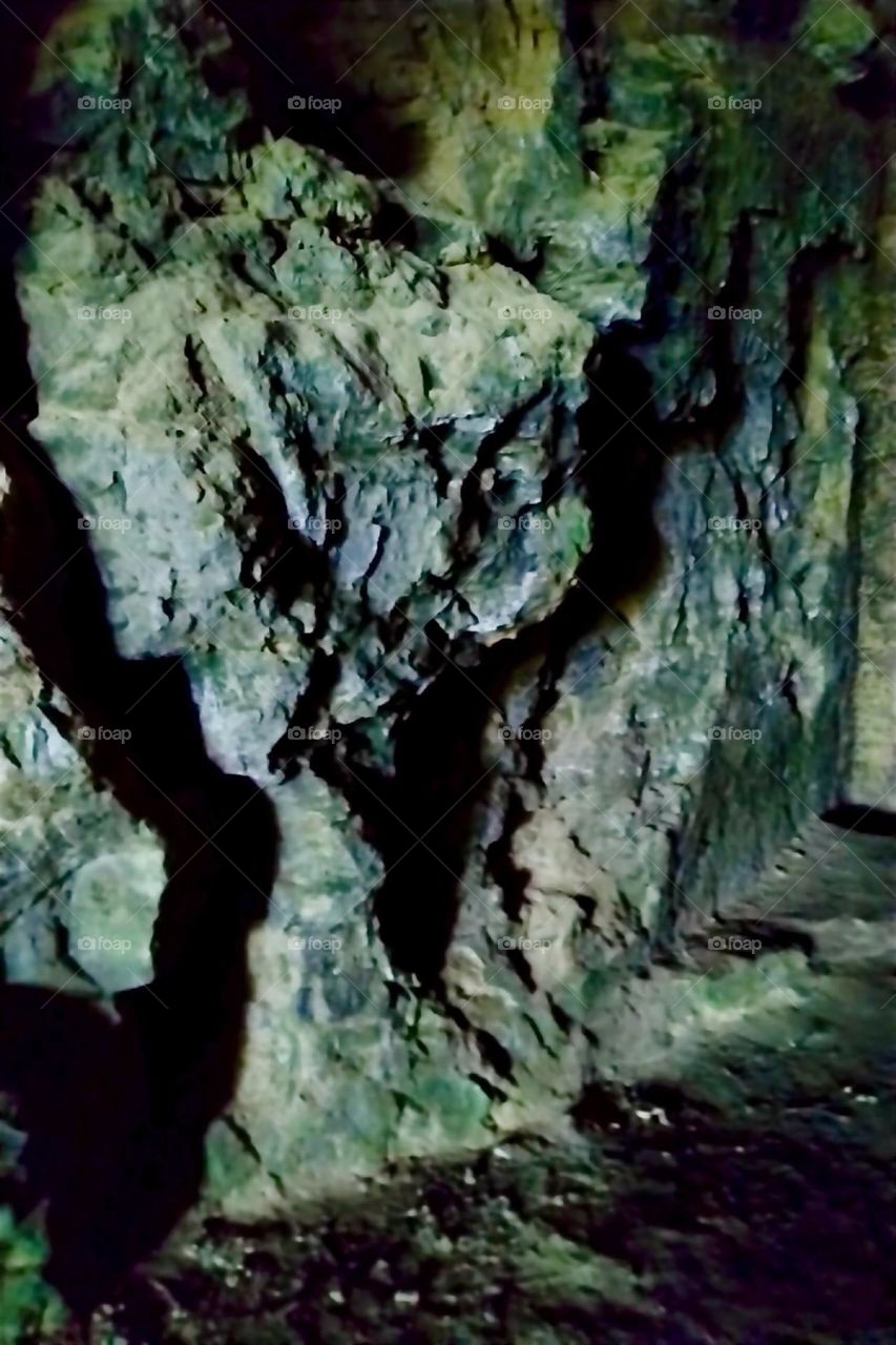 This is the „Steinkirche“, the „Stone Church“ in „Harz National Park“ by „Scharzfeld“, „Harz“, „Saxony-Anhalt“ in former „East Germany“. A Christian church in the Middle Ages it was likely inhabited since the Stone Age. 2024. Hypnotic Productions