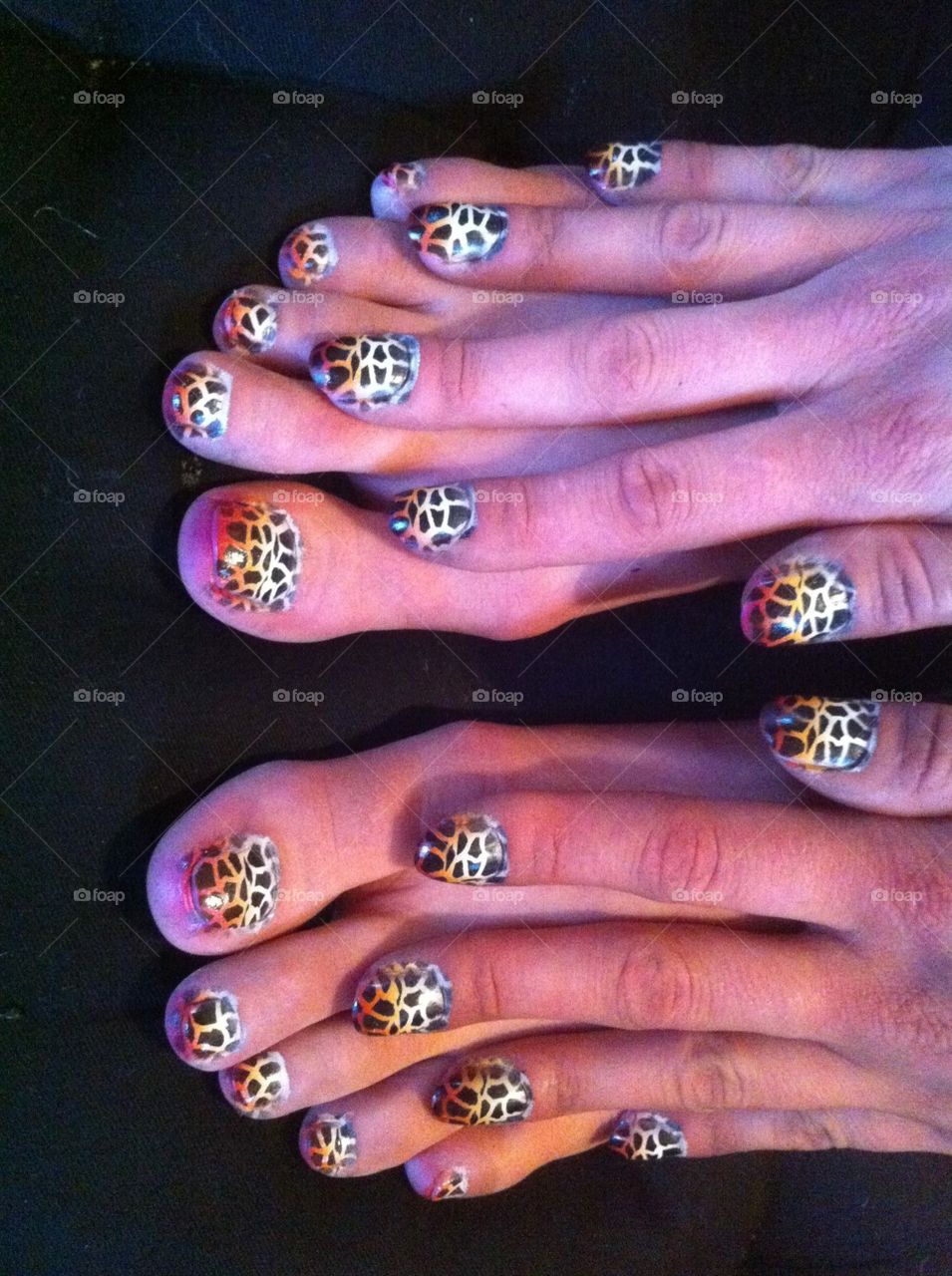 Colour and pattern to make the nails pop!  