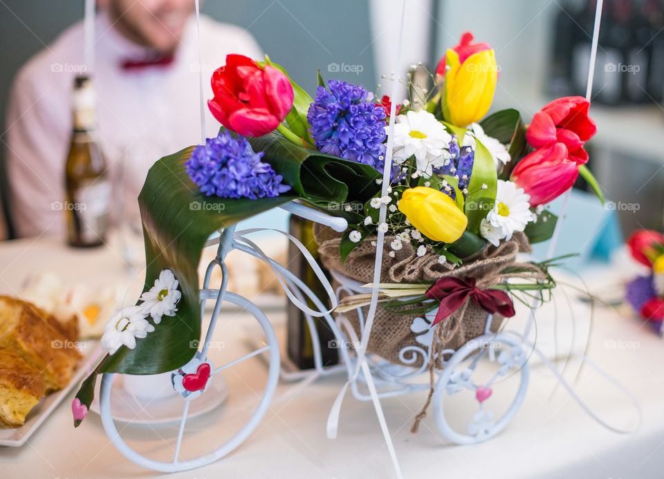 Wedding love bicycle