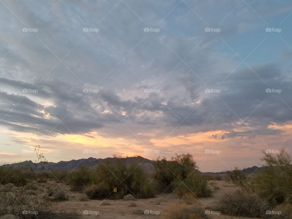 Landscape, Sky, Sunset, Desert, No Person