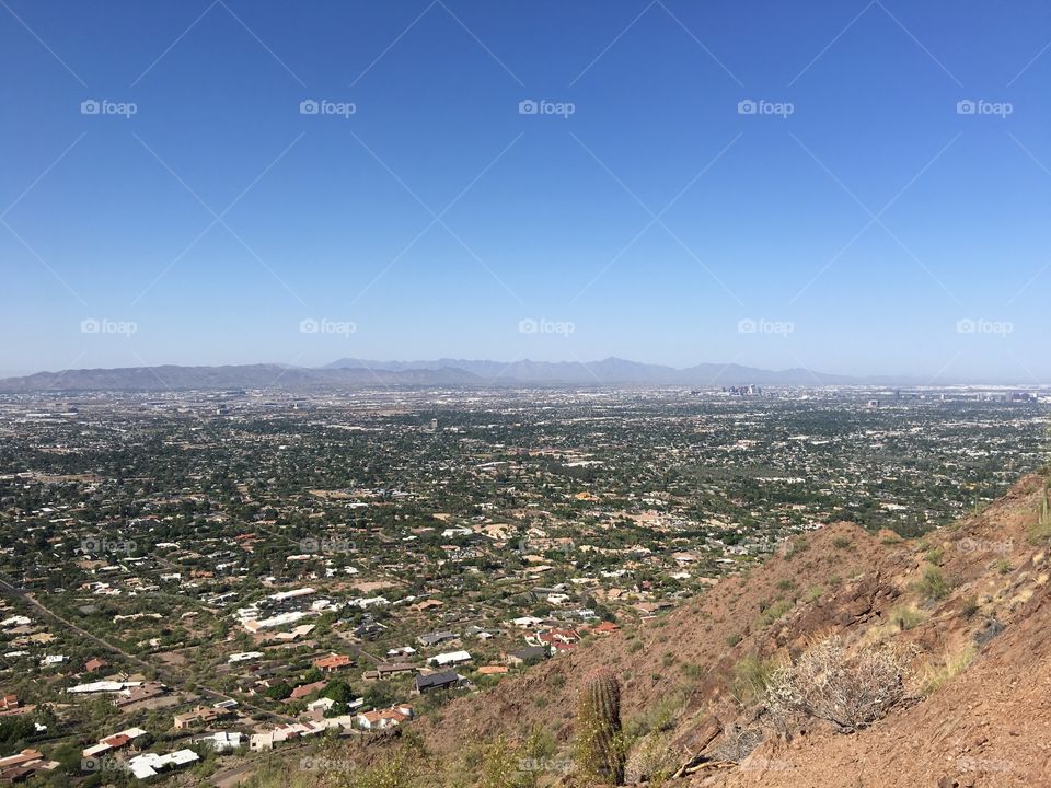 View of valley from hiking trail.