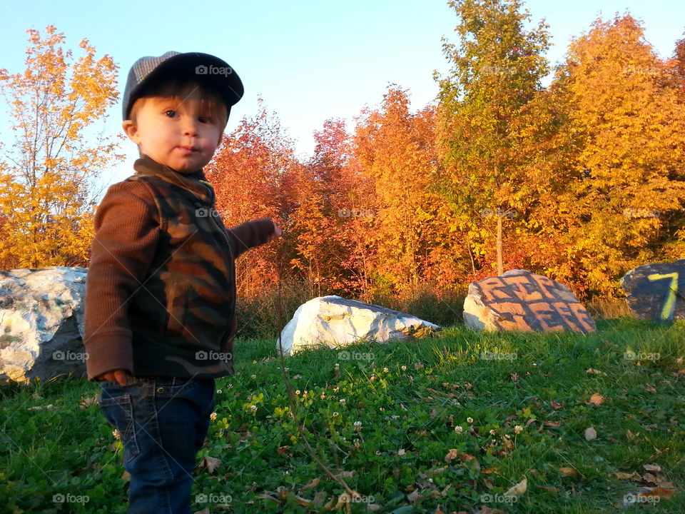 Fall, Outdoors, Child, Park, Nature