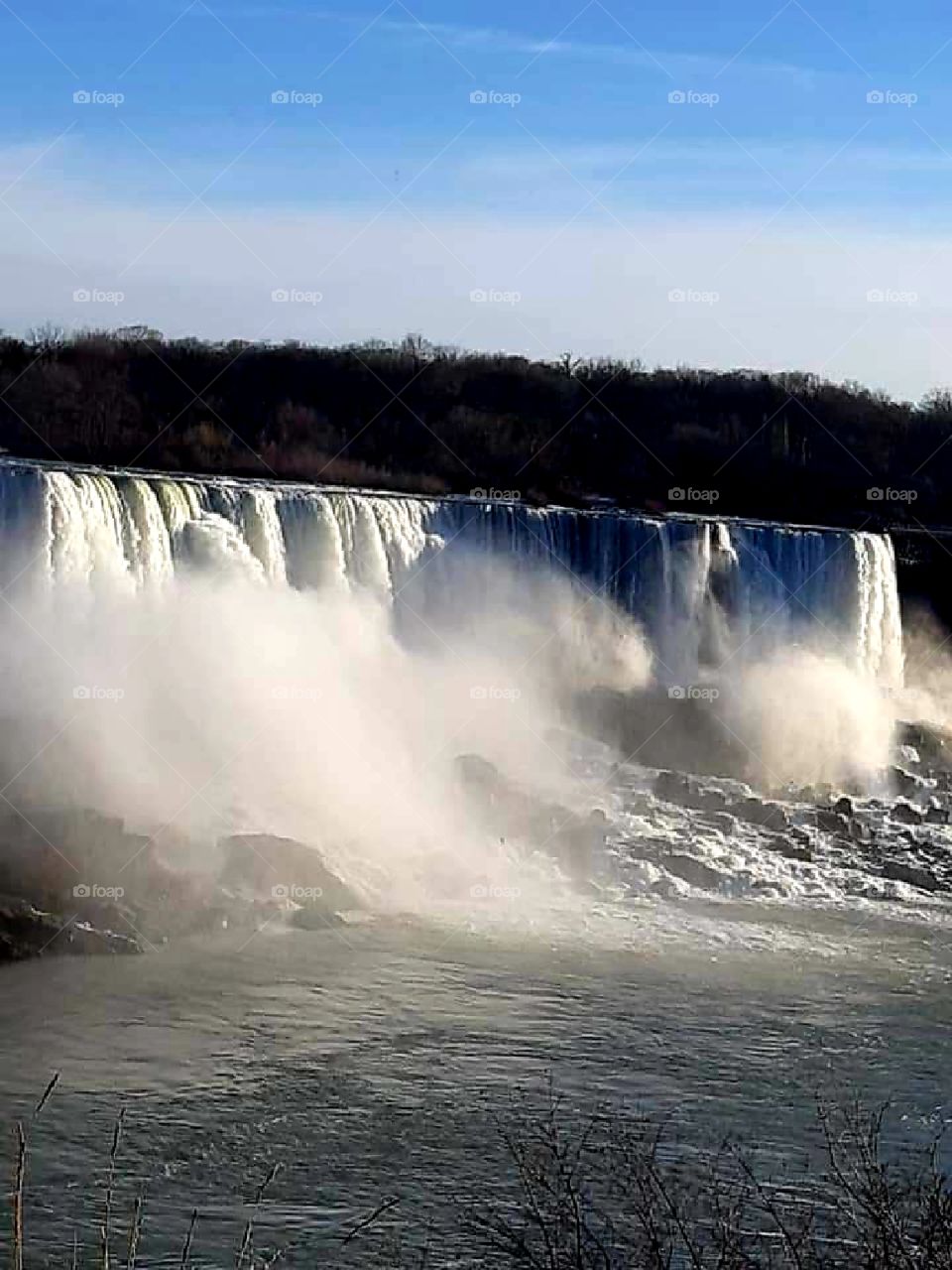 Niagara Falls American Side. Misty breeze.