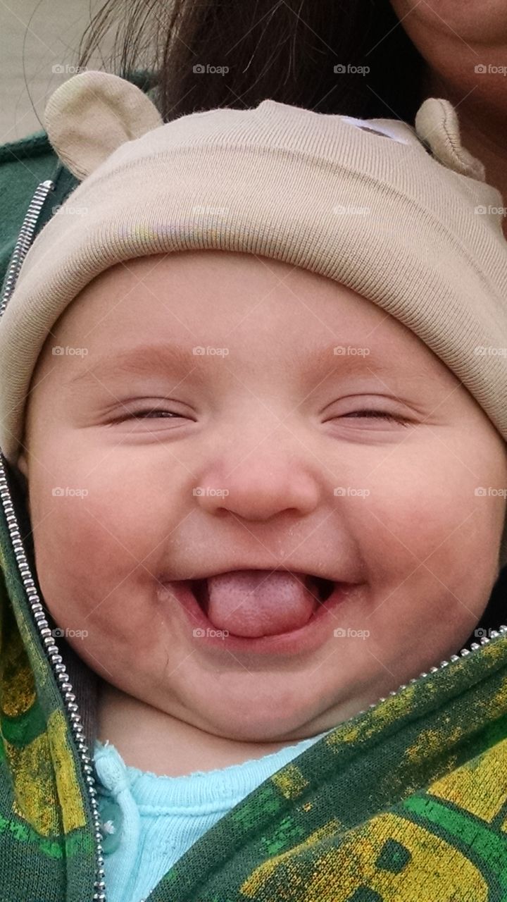 Close-up of happy baby