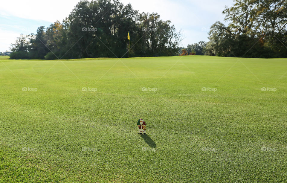 Santa Claus at a Golf Course