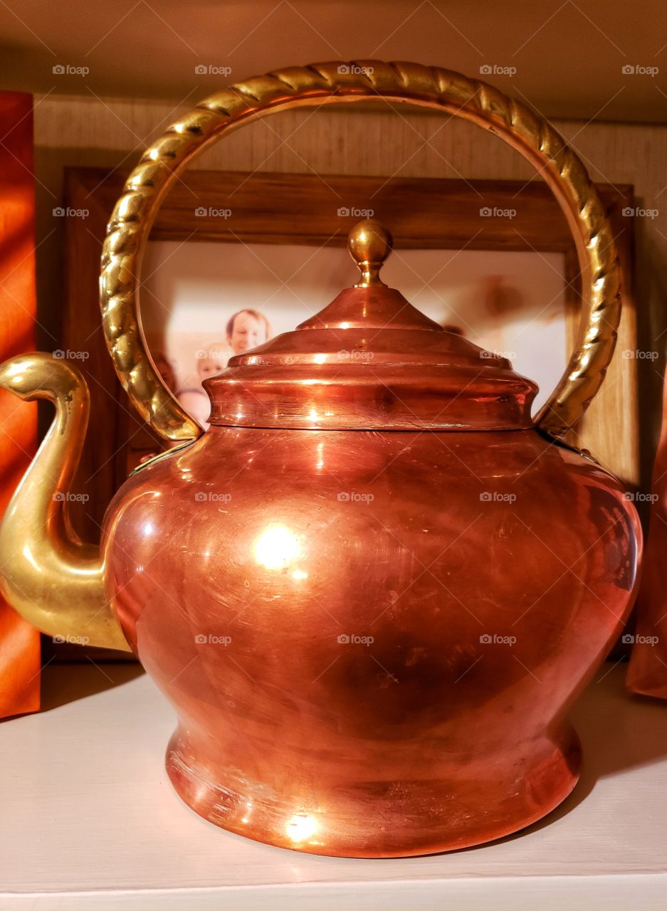copper tea pot