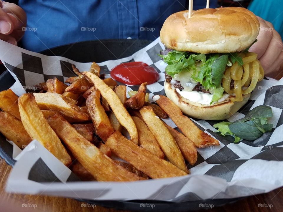 Burger and Fries