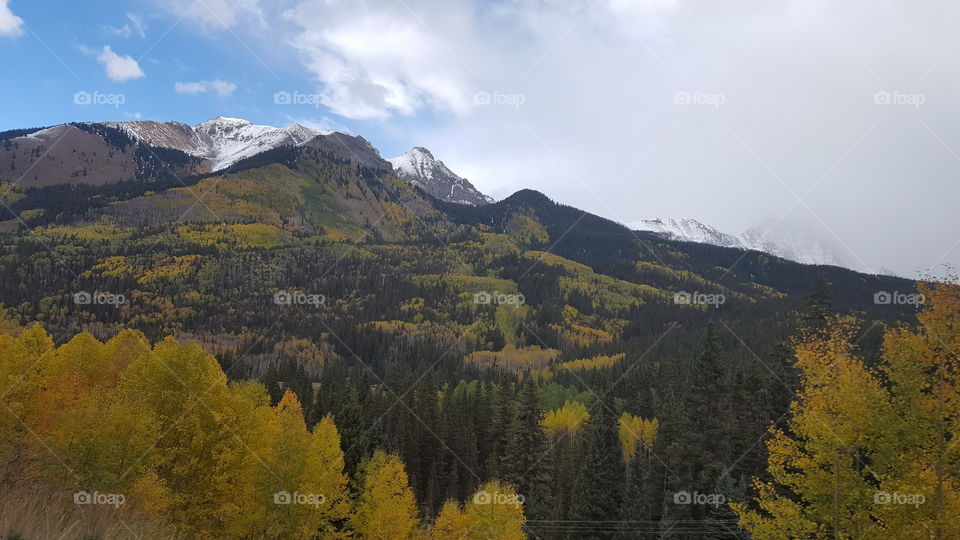 winter taking over fall in telluride