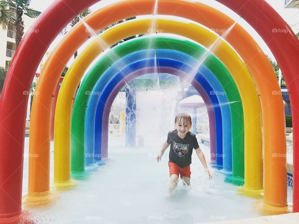 Colorful  water fun 