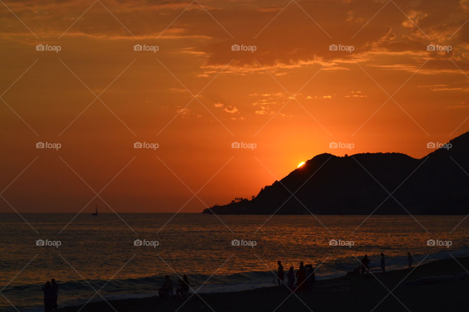 sunset in Alanya turkey