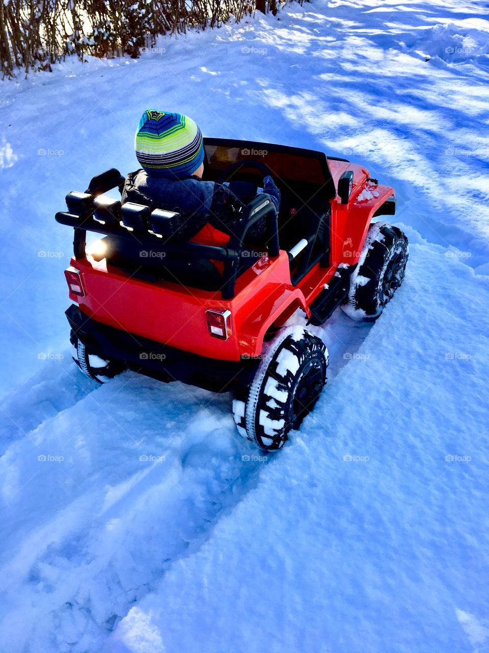 On the go in the snow 