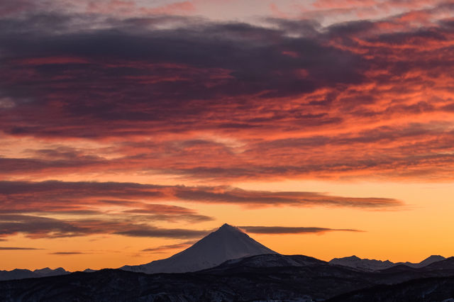 sunset vulcano