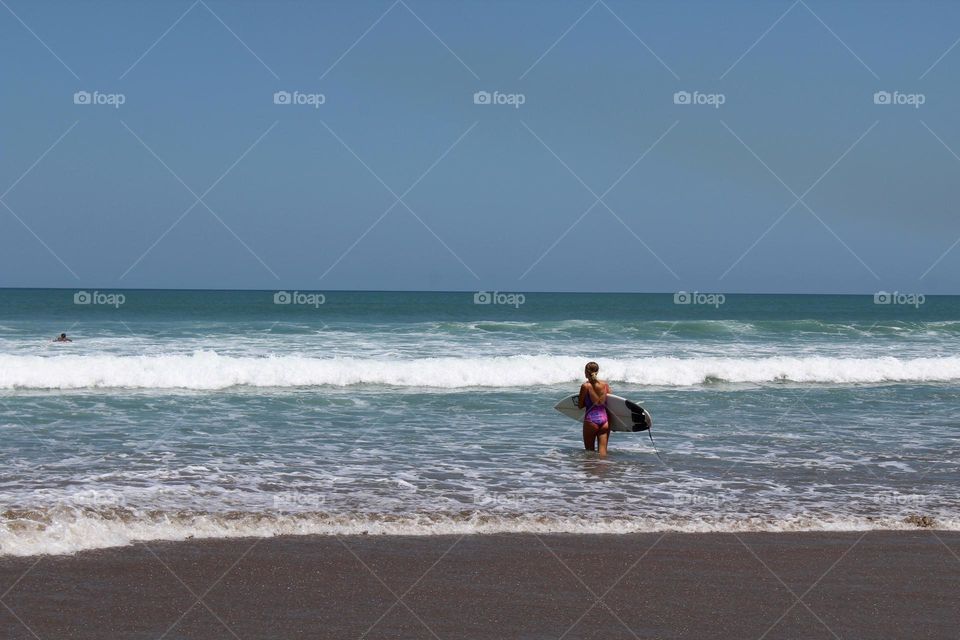 Surfing culture in Bali island