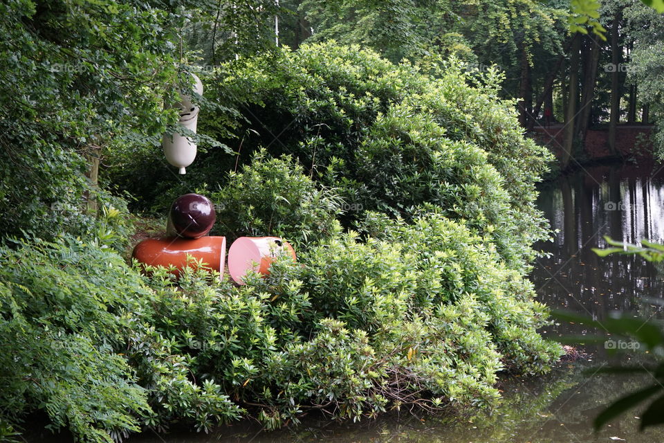 Modern art in a park in Antwerp