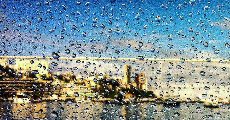 The city behind the rain.  Salvador, Bahia