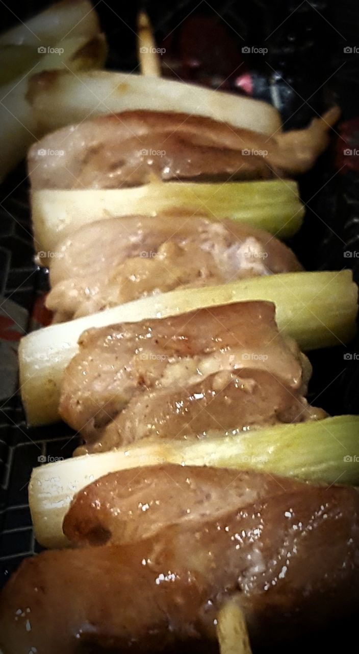 Ramen Time yakitori chicken onion