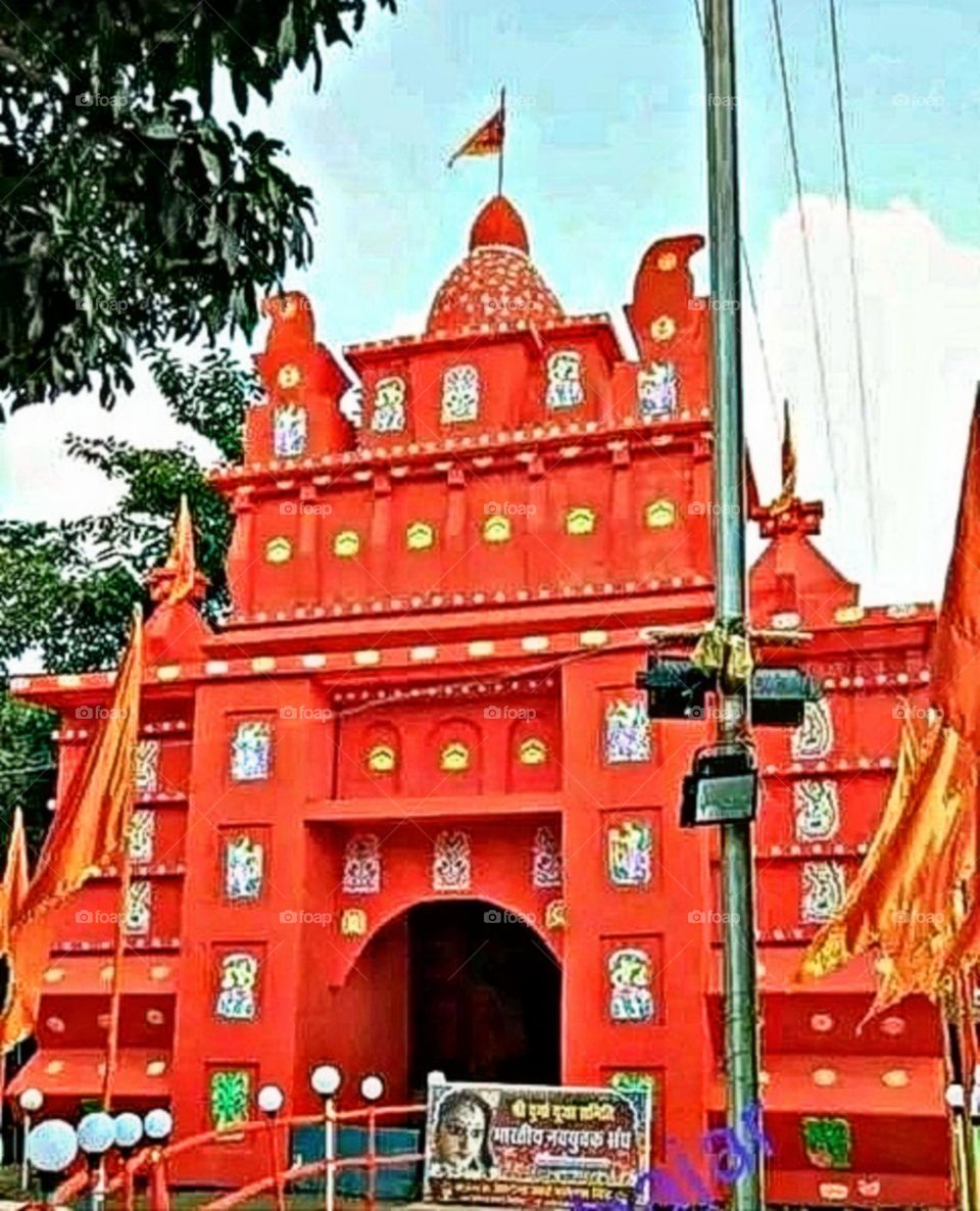 August 15th, 2023 India. A beautiful and attractive view of a tample.