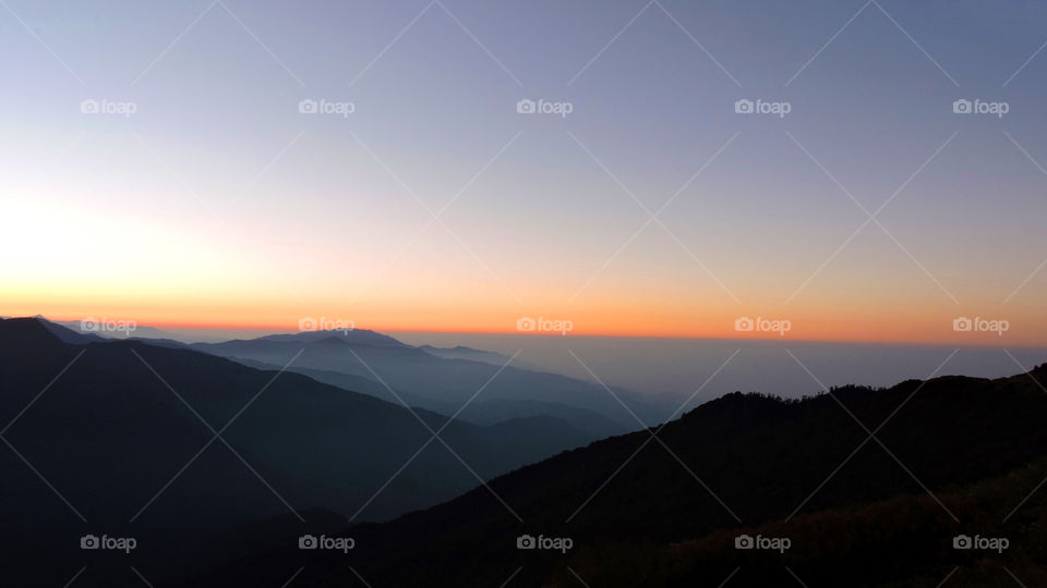 sunrise in the Himalayas