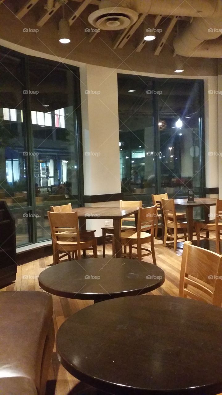 Empty cafe awaits its day