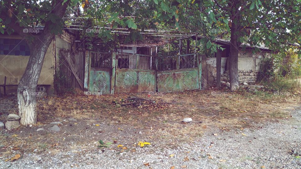 Abandoned house in the village