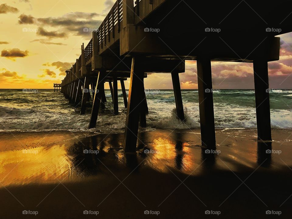 Beneath the pier