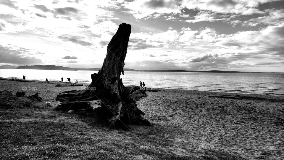 a walk at the beach