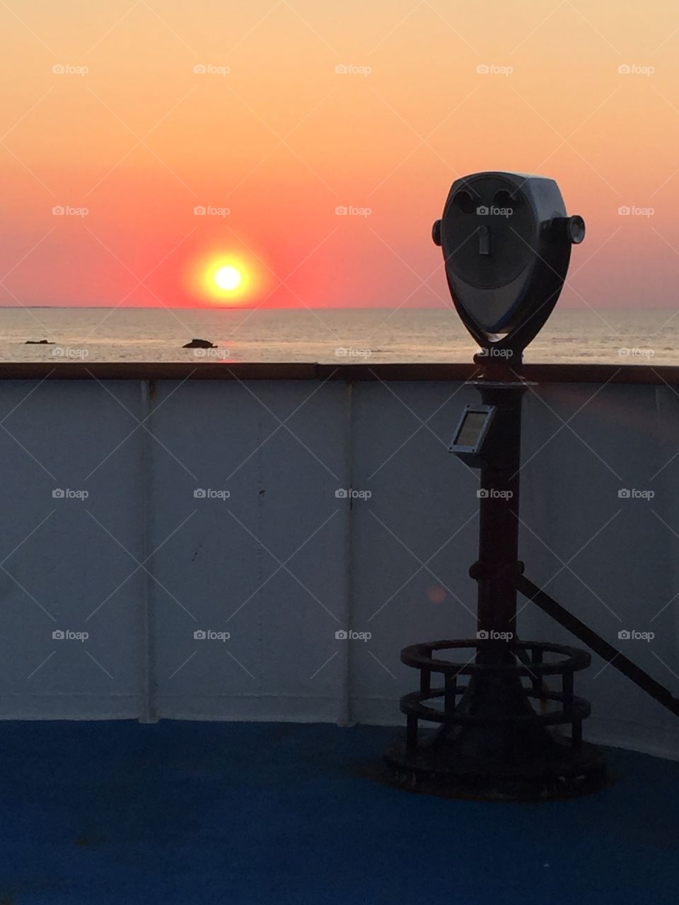 Sunset view from the Cape May-Lewes Ferry. Delaware Bay, heading back to New Jersey. 