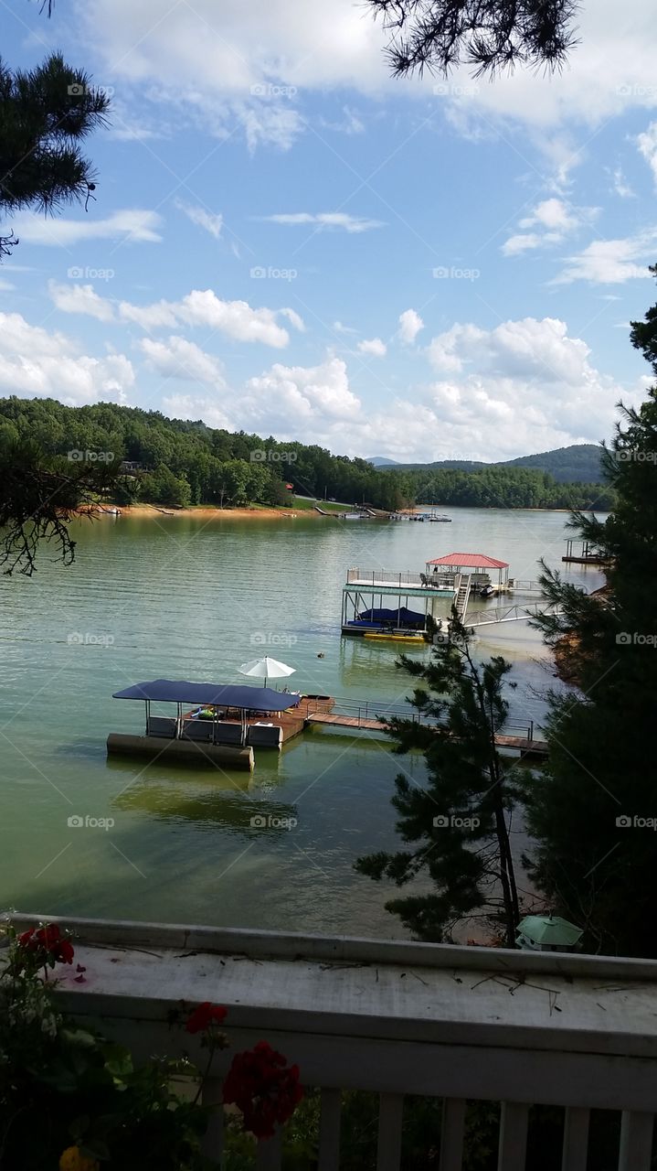 Lake Knotley. Lake view in Blairsville, GA