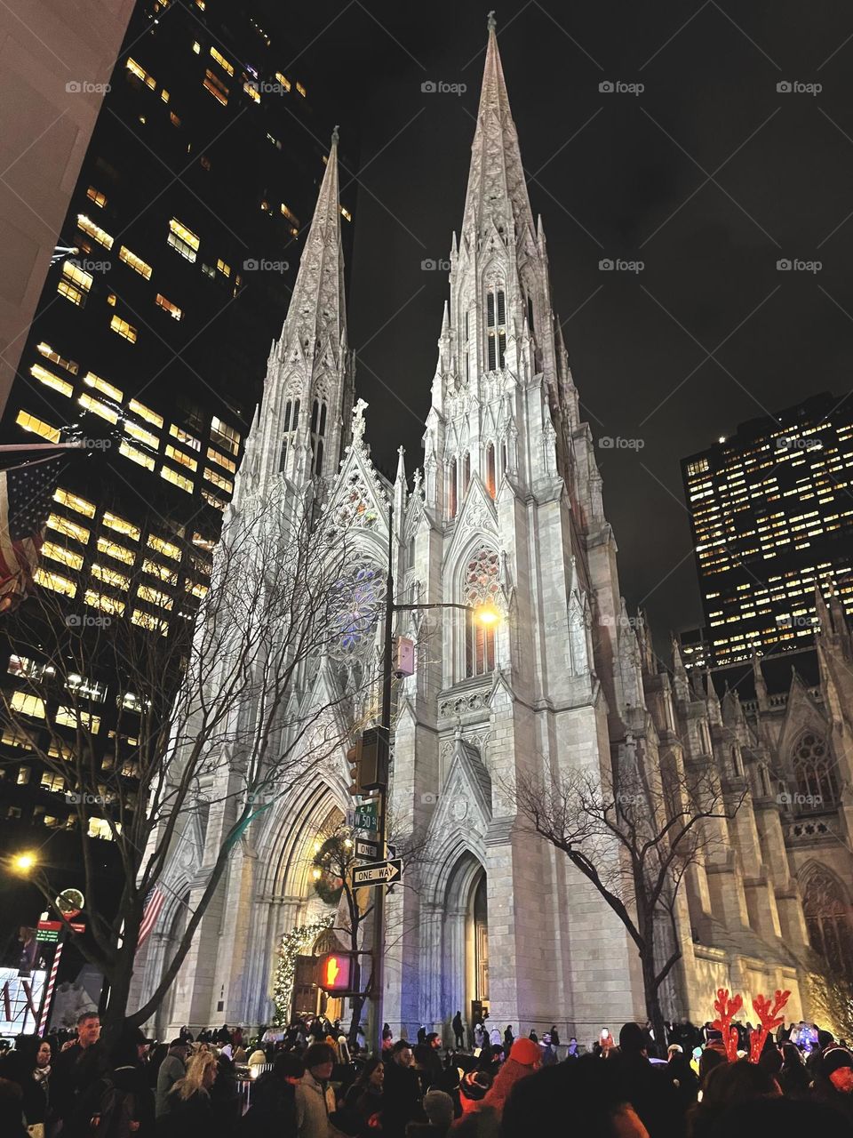 St Patrick’s Cathedral in NYC during Christmas season