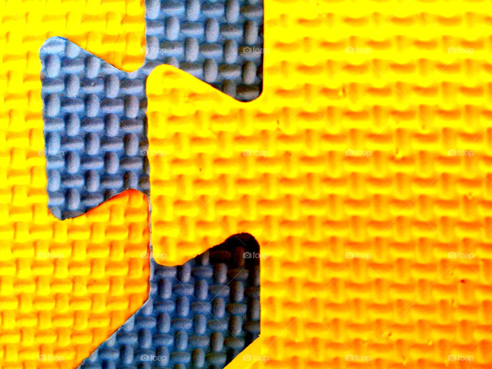 Yellow Plastic Puzzle Mat