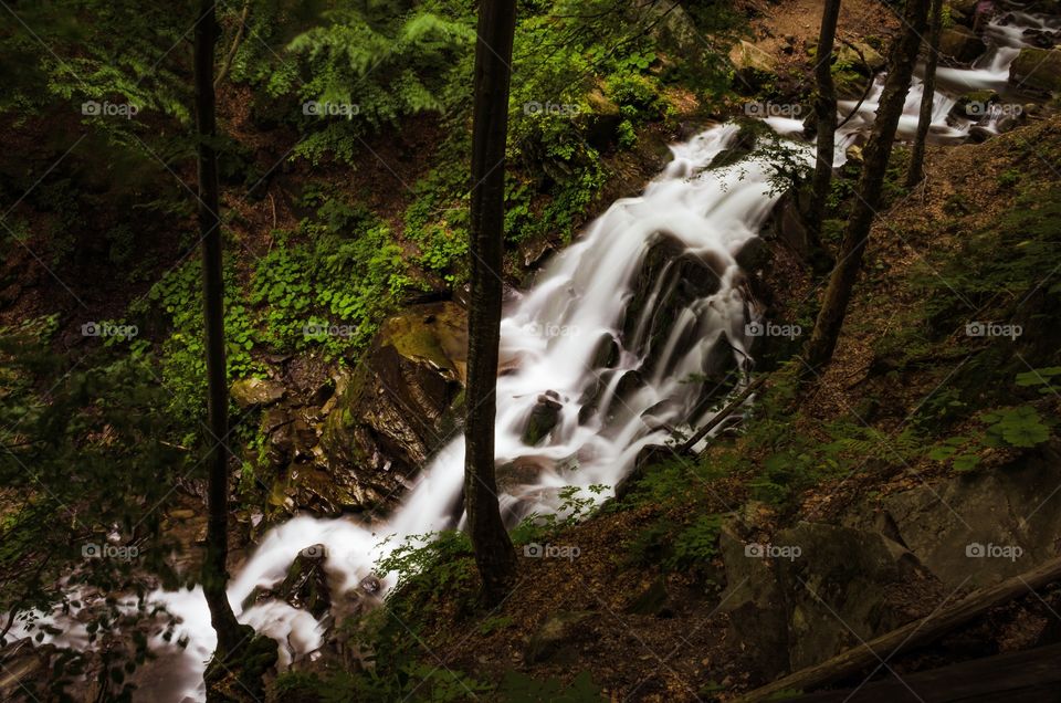 Shypit wayerfall in the Carpathian mountains