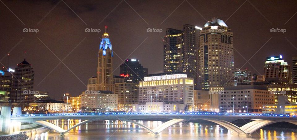 Columbus in blue 