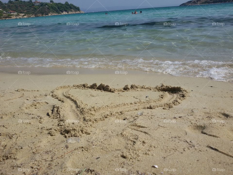 Beach,sand and sea in Greece