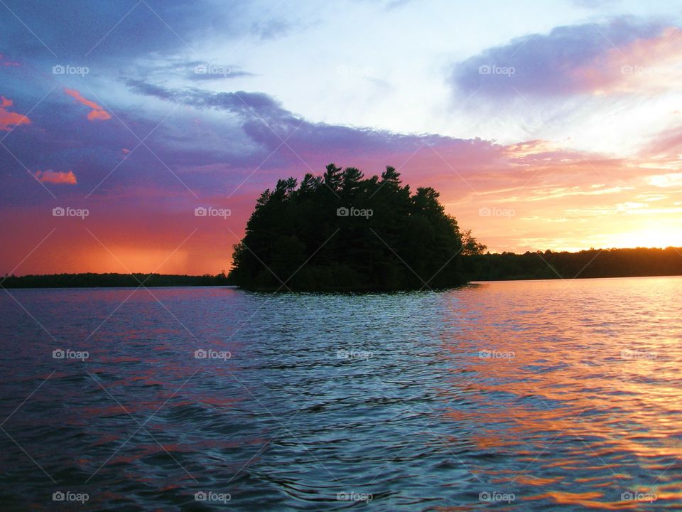 Sunset on the water