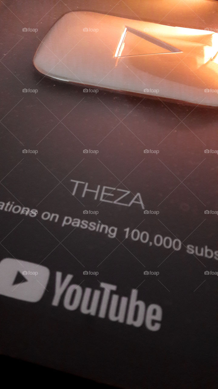 My Youtube's Silver Play Button.