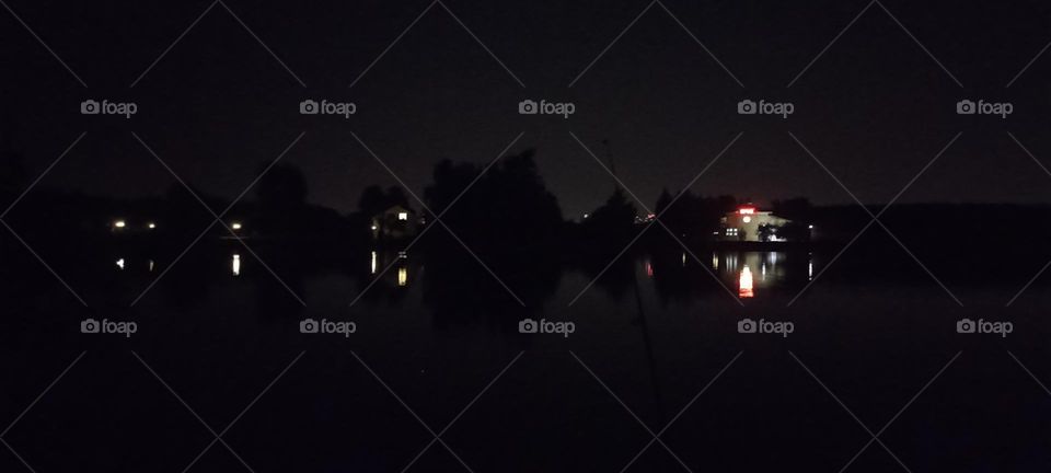 beautiful night windows light