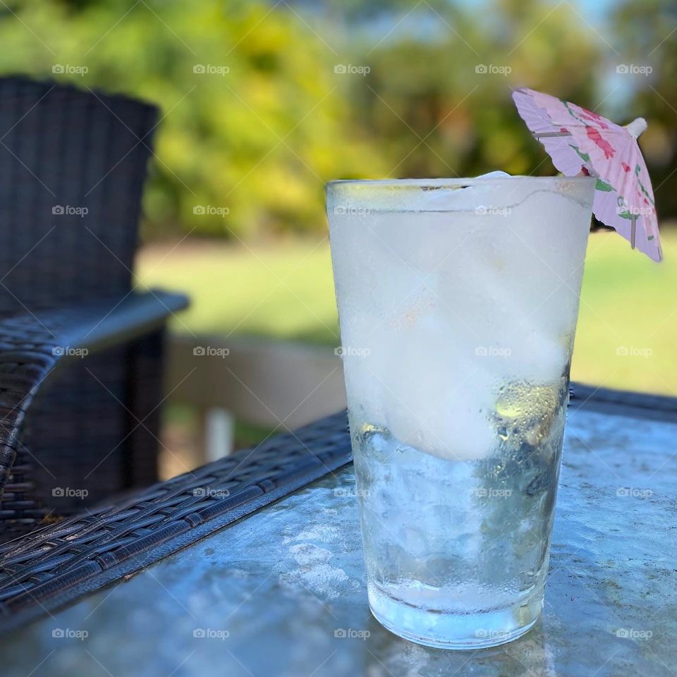 Refreshing glass of water