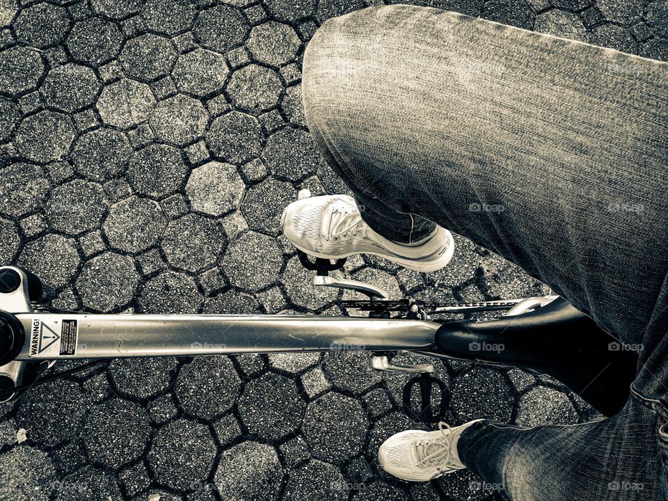 Woman Riding Bike, Favorite Mode Of Transportation, Riding A Bike, Black And White Bicycle, Looking Down On A Bike, Monochrome Bike Portrait 