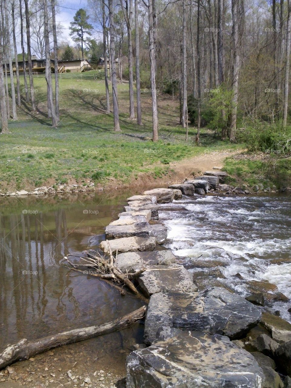river Rock path