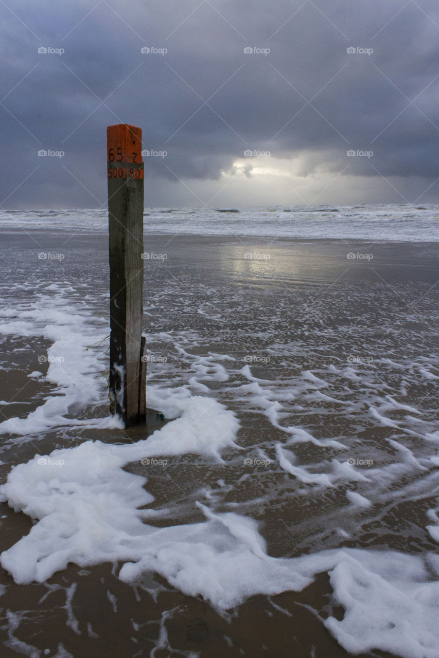 Stormy weather at sea