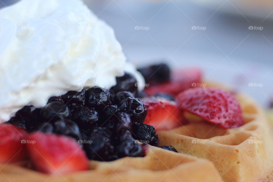 Breakfast time and healthy eating and strawberries 