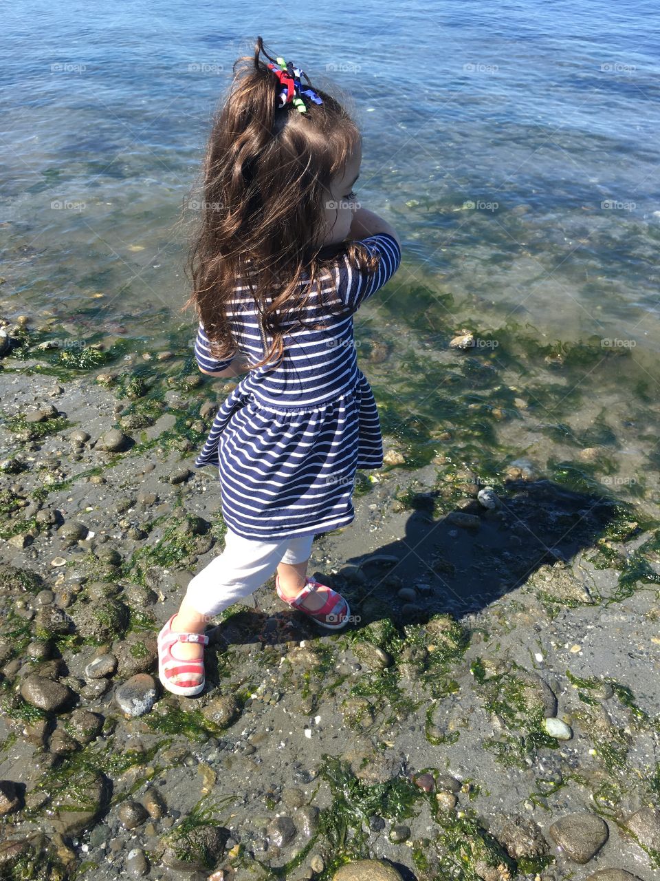 Girl, Water, Sea, Child, Beach