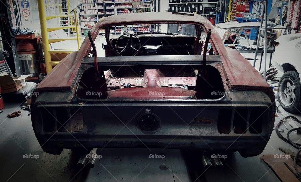 restoration of a 50 year old Mustang