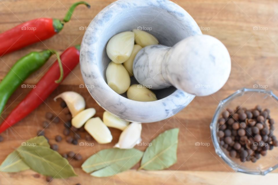 garlic and other spices