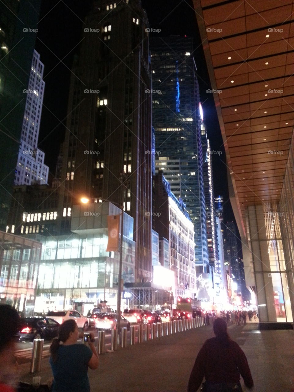 new York city night 🌃. This is a picture I took while out sight seeing in New York city