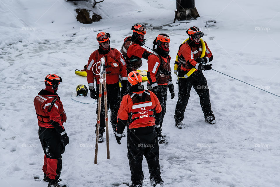 Coast Guard Ice Rescue Training