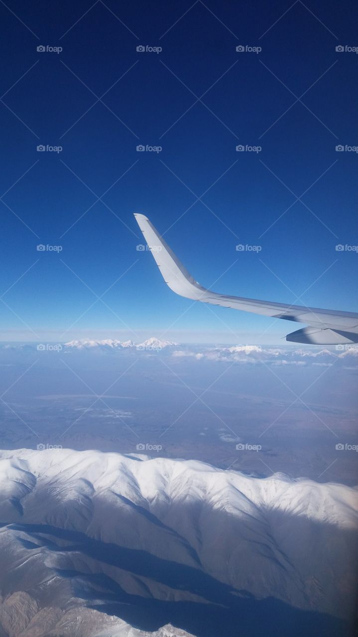 vista aérea cordillera de Los Andes