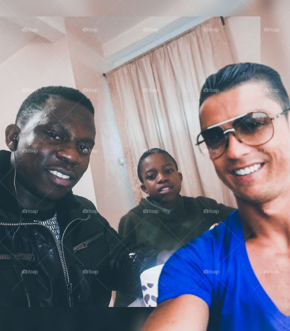 Enjoying the moment with the best player of all time CR7