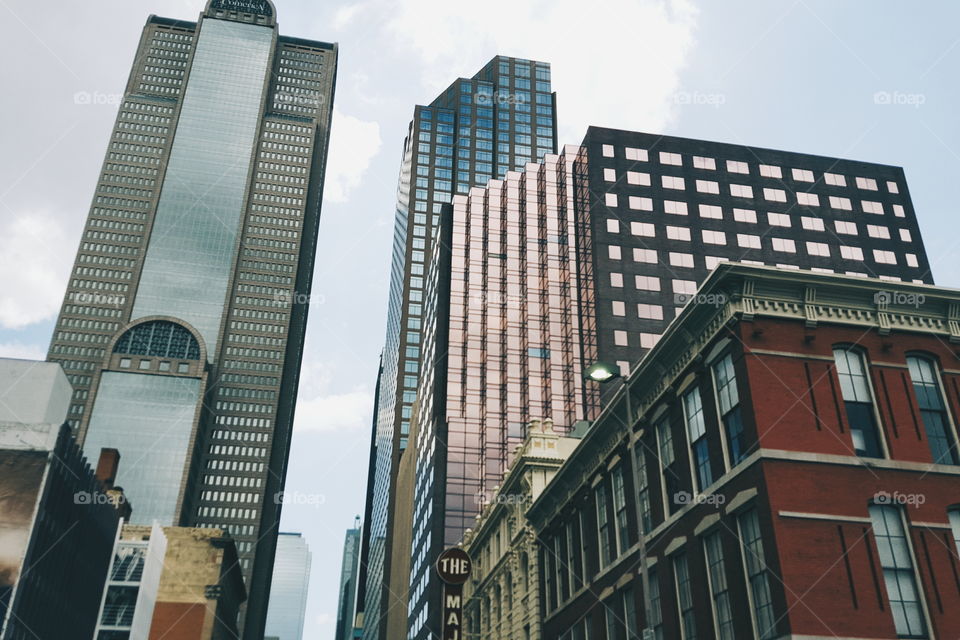 Dallas, Texas . driving through the city on a Saturday afternoon  